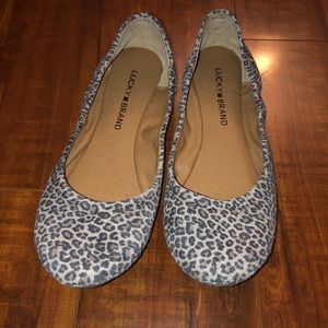 Leopard print lucky brand flats